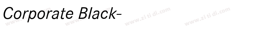 Corporate Black字体转换